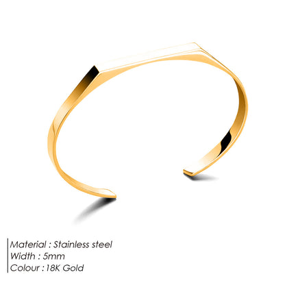 Bracciale acciaio minimalista geometrico