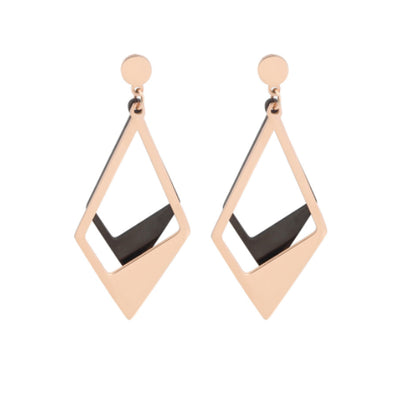 Orecchini geometrici oro nero