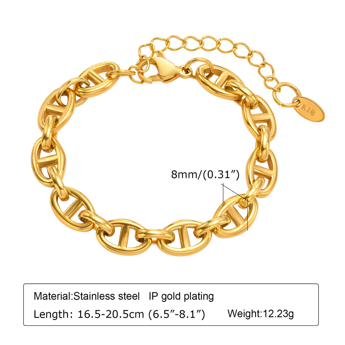 Bracciale Acciaio Dorato