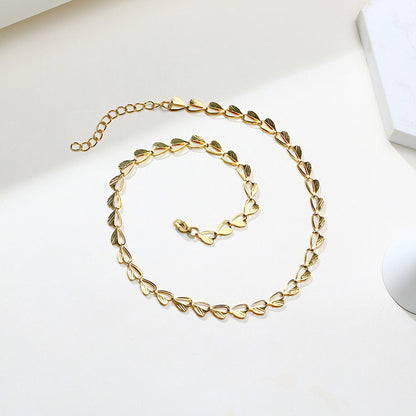 Collana foglia titanio