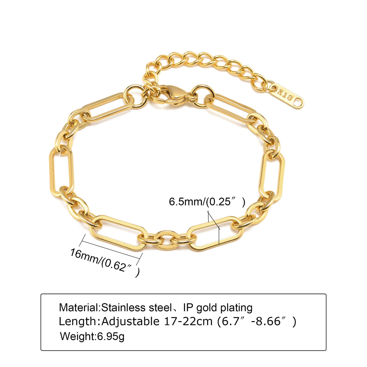Bracciale Acciaio Dorato