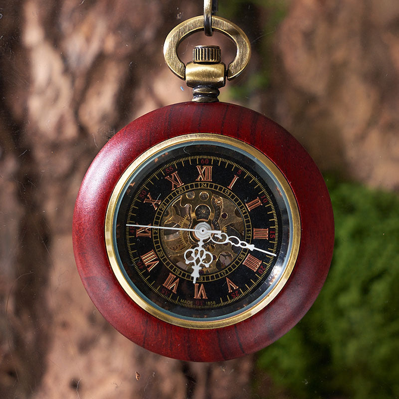 Orologio da tasca in mogano automatico