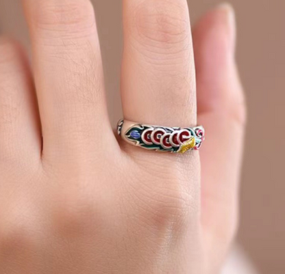 Anello monete smaltato