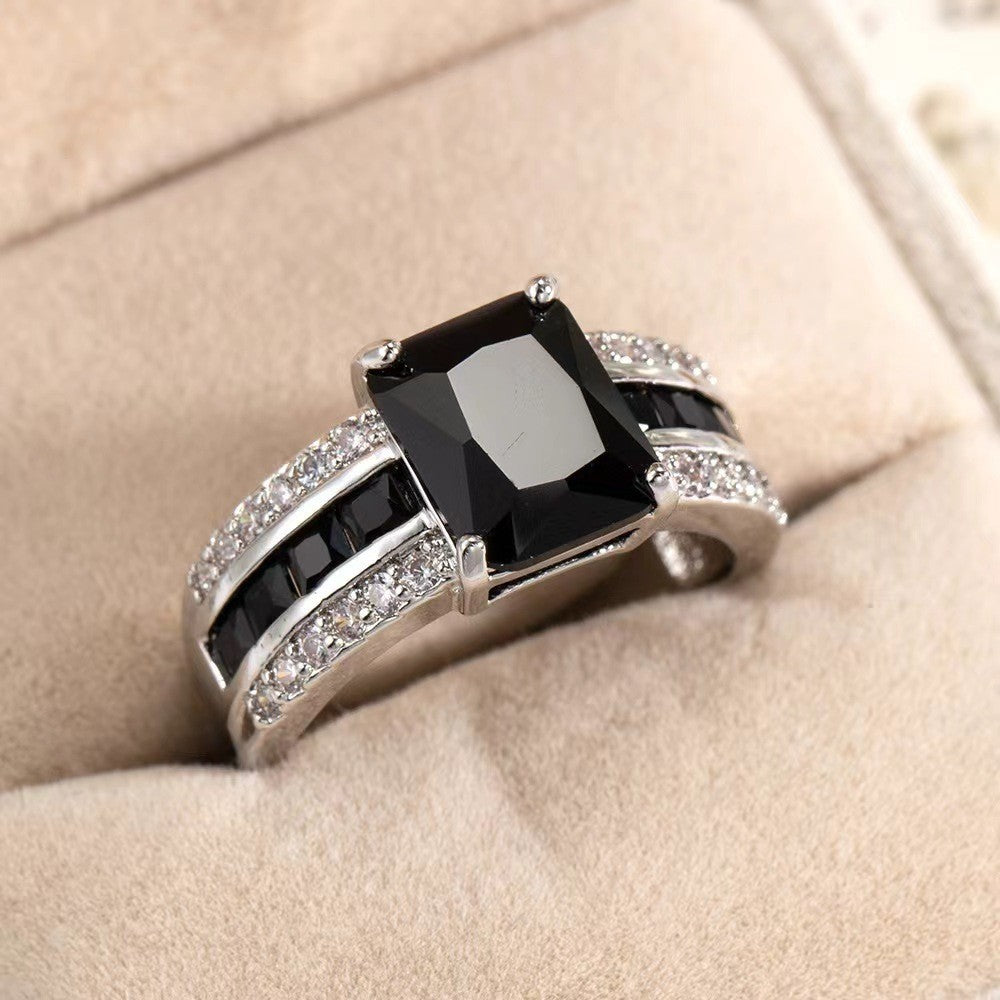 Anello blu stile retro