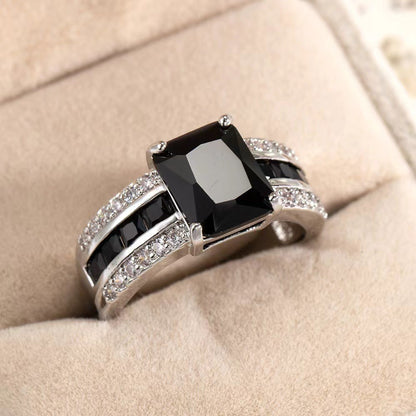 Anello blu stile retro