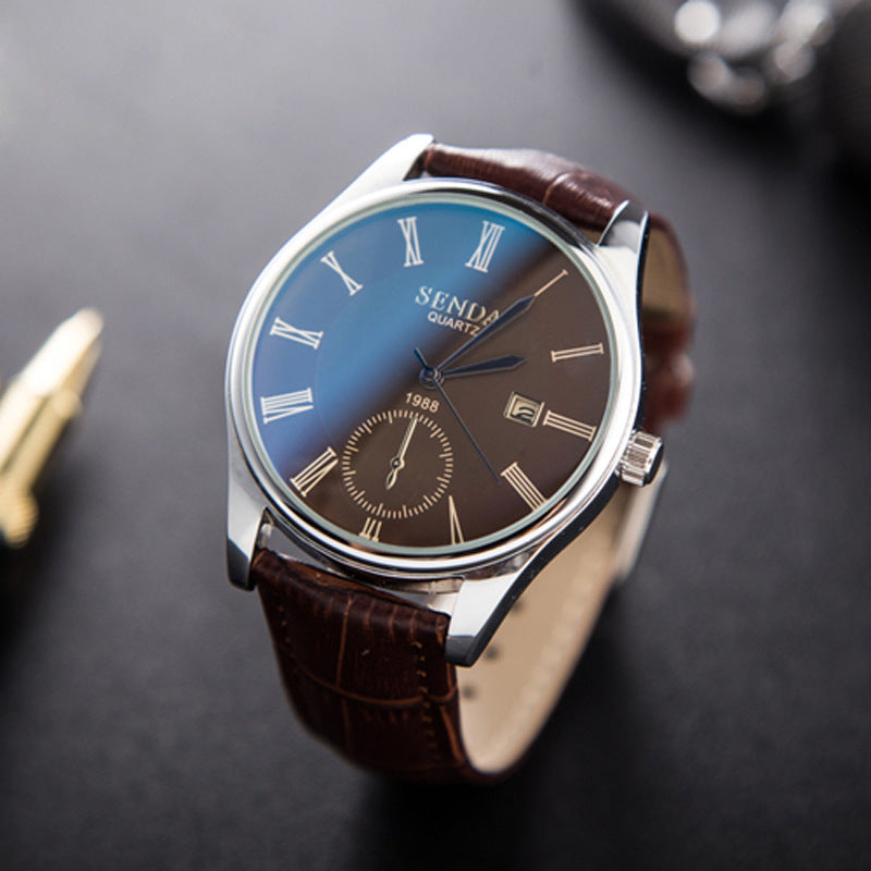 Orologio uomo retro con calendario