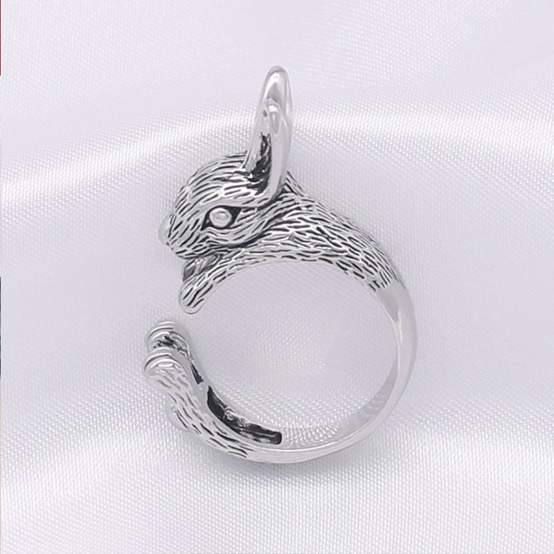Anello zodiacale coniglio regolabile