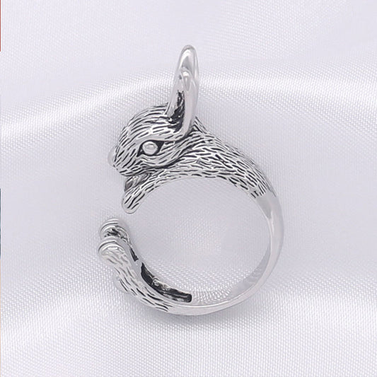 Anello zodiacale coniglio regolabile