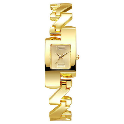 Orologio quadrato dorato in lega