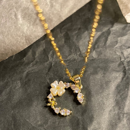 Collana in acciaio e zirconio