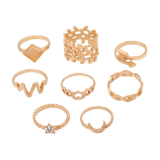 Set 8 anelli misti