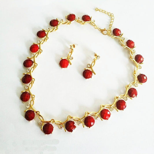 Set collana e orecchini fiore multicolore