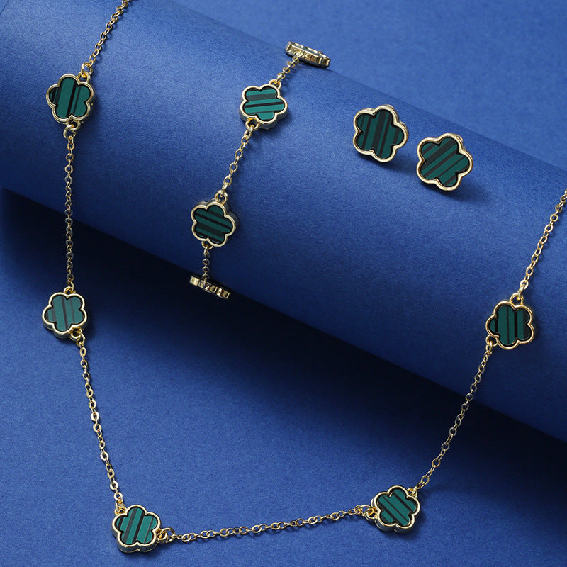 Set gioielli fiore a cinque petali