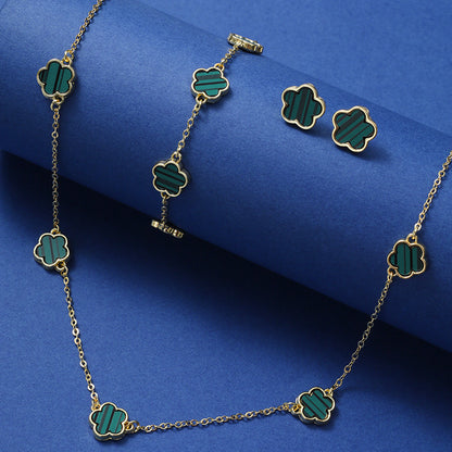 Set gioielli fiore a cinque petali