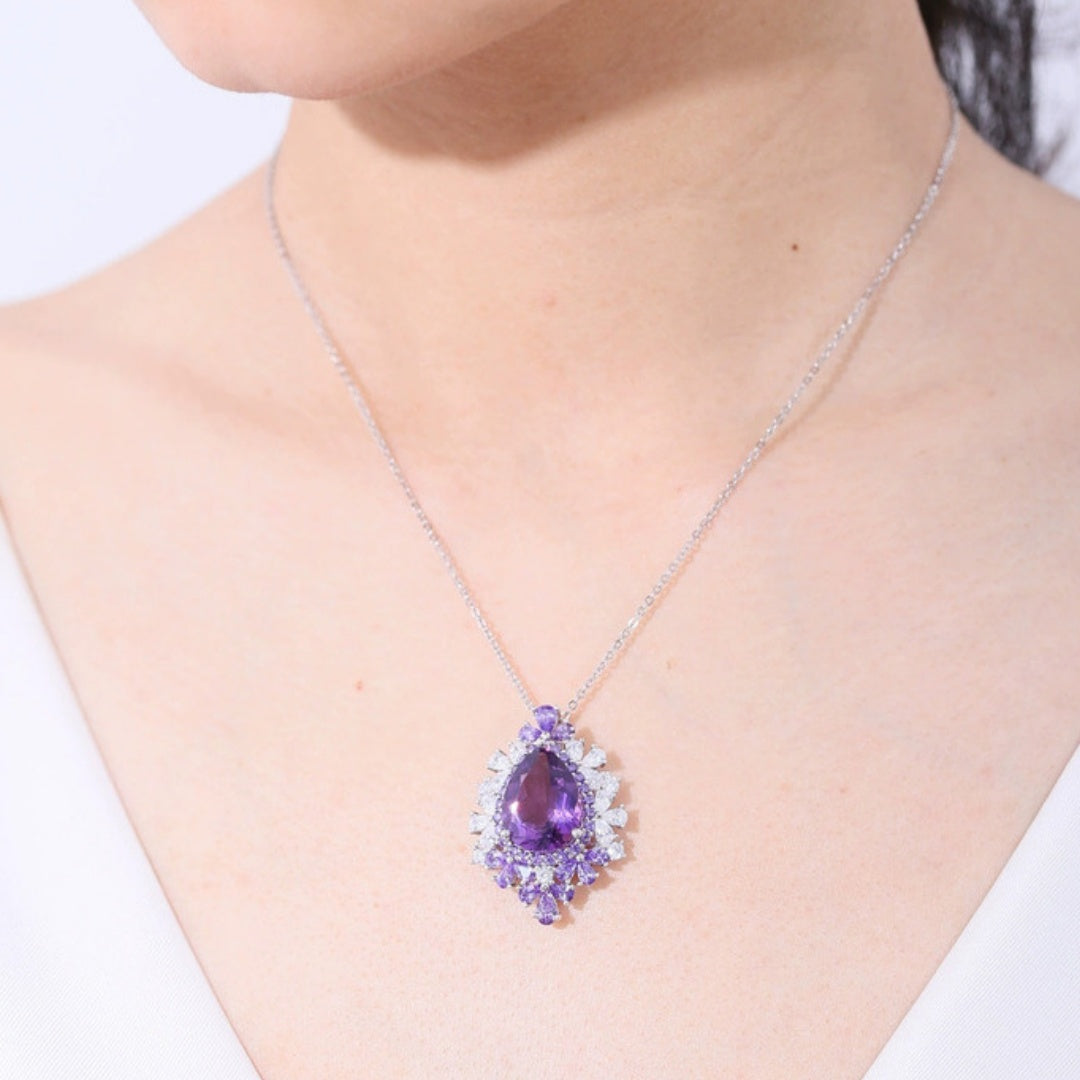 Collana ametista naturale