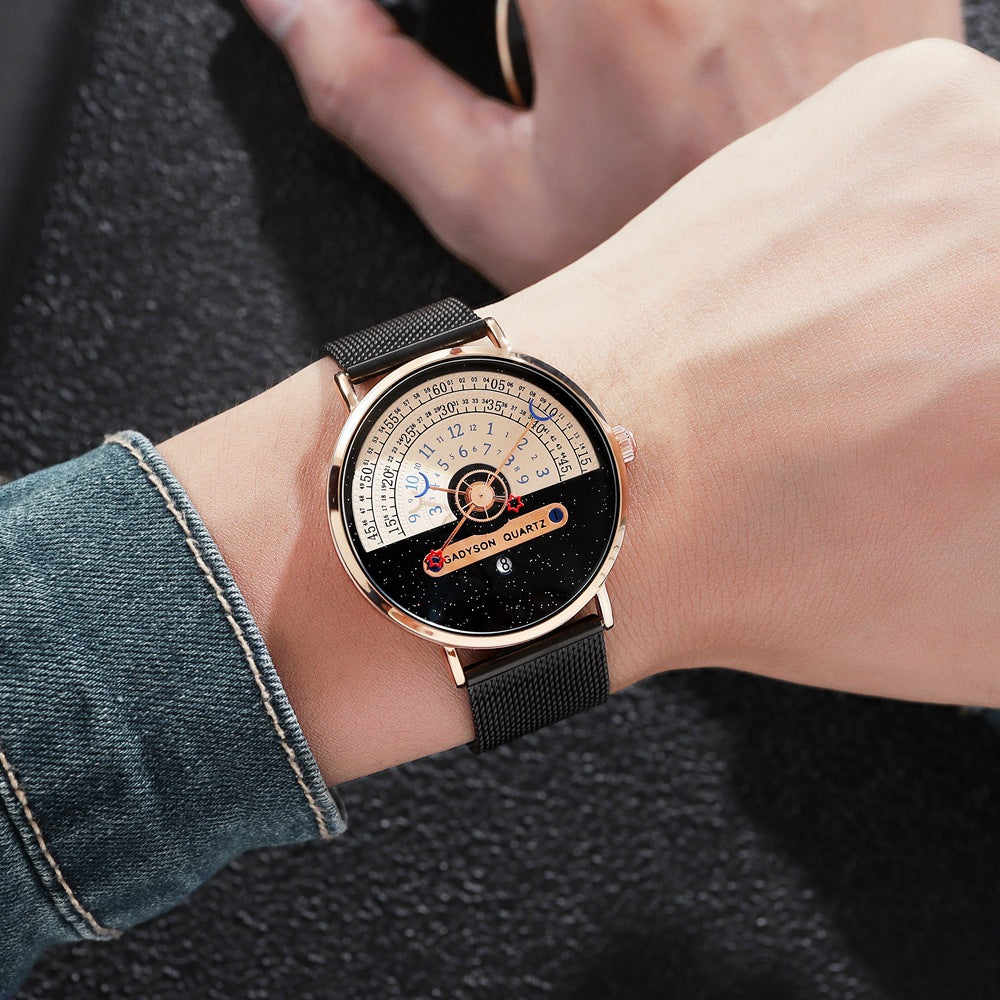 Orologio da uomo con calendario cinturino in lega