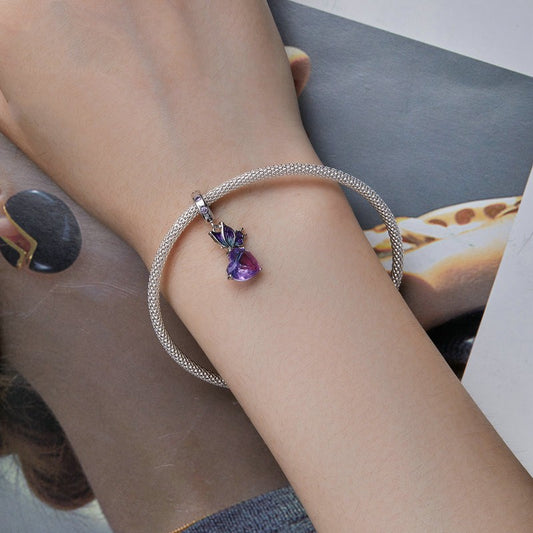 Bracciale farfalla argento con ciondolo