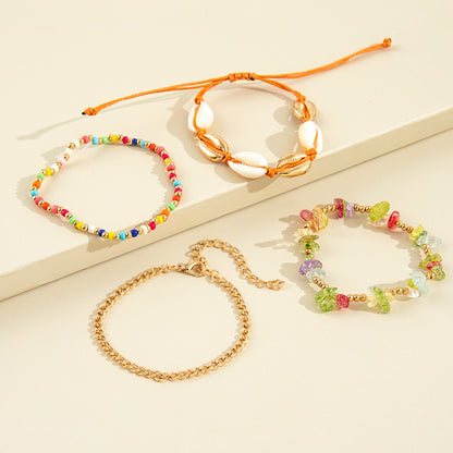 Cavigliera conchiglie boho set