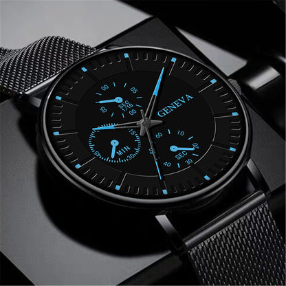 Orologio con cinturino mesh da uomo