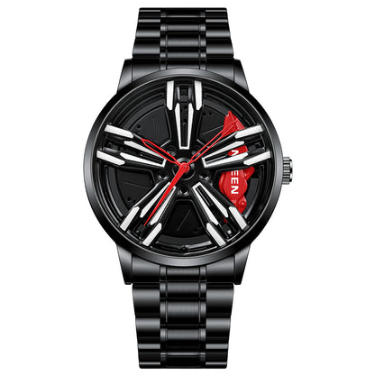 Orologio uomo tema locomotiva