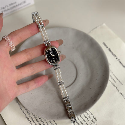 Orologio donna ovale perle