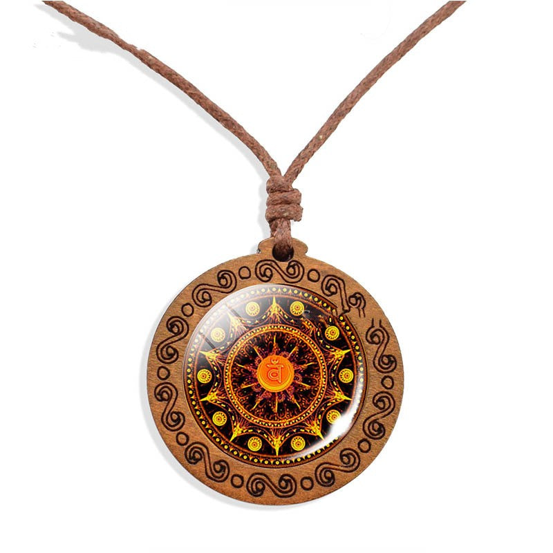 Collana Mandala Legno