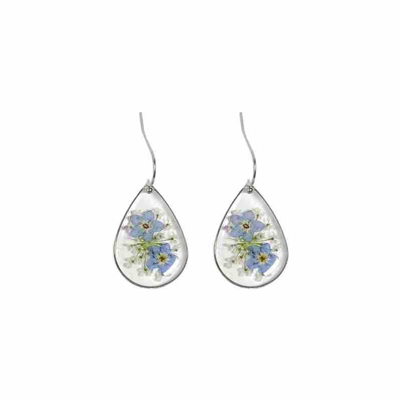 Orecchini fiore in resina naturale