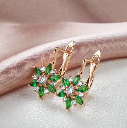 Clip Orecchio Fiore Verde