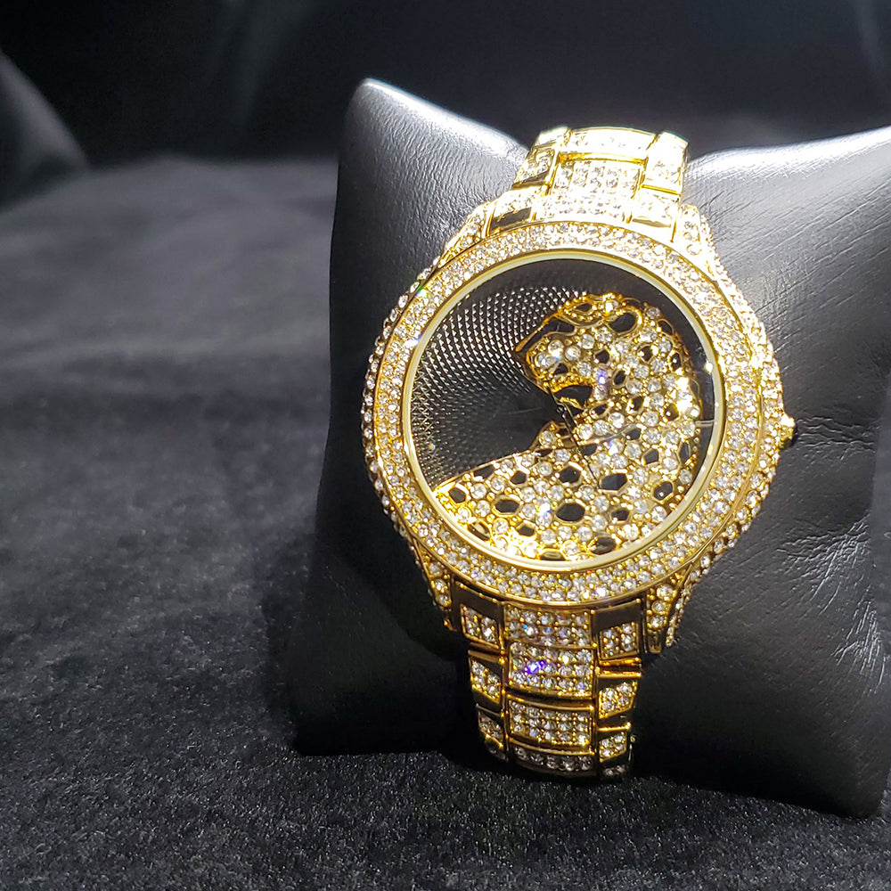 Orologio donna leopardato diamanti