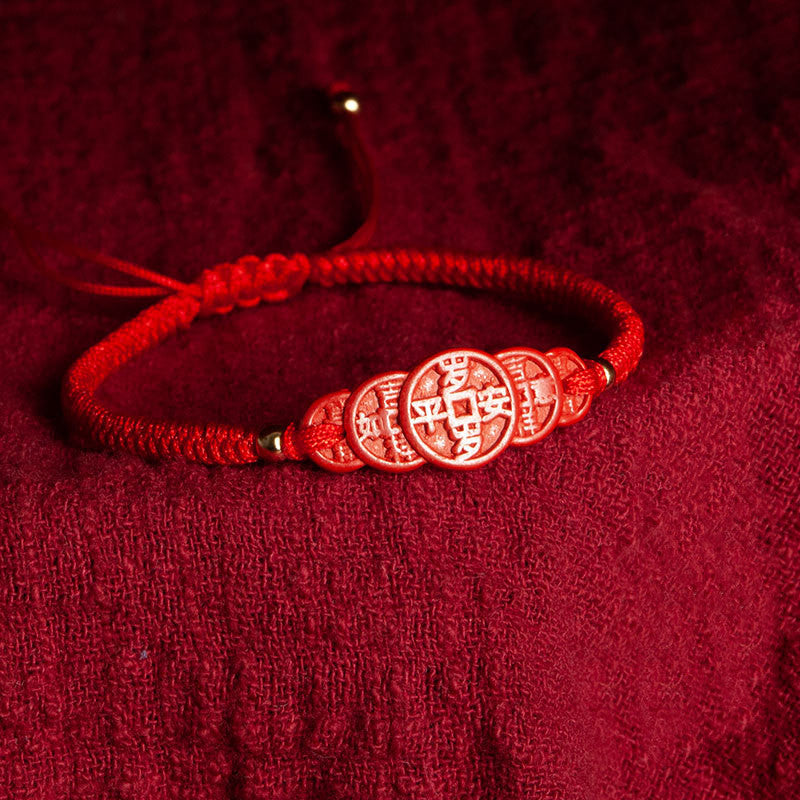 Bracciale cinabro intrecciato