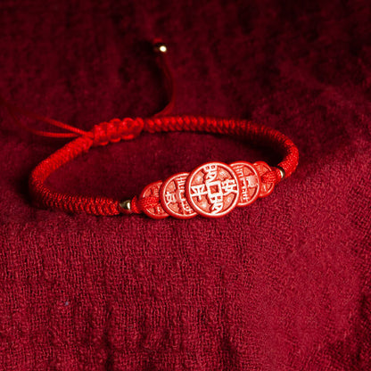 Bracciale cinabro intrecciato