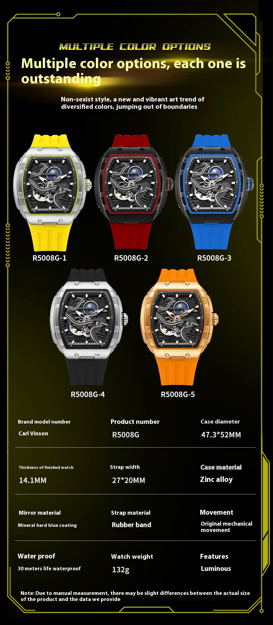 Orologio uomo scheletrato