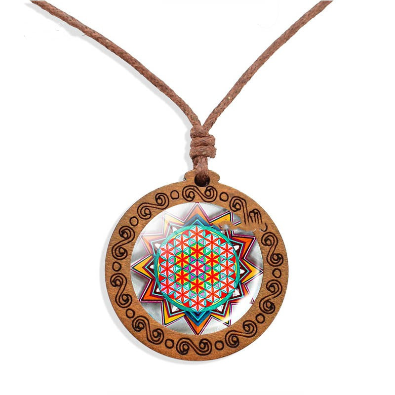 Collana Mandala Legno