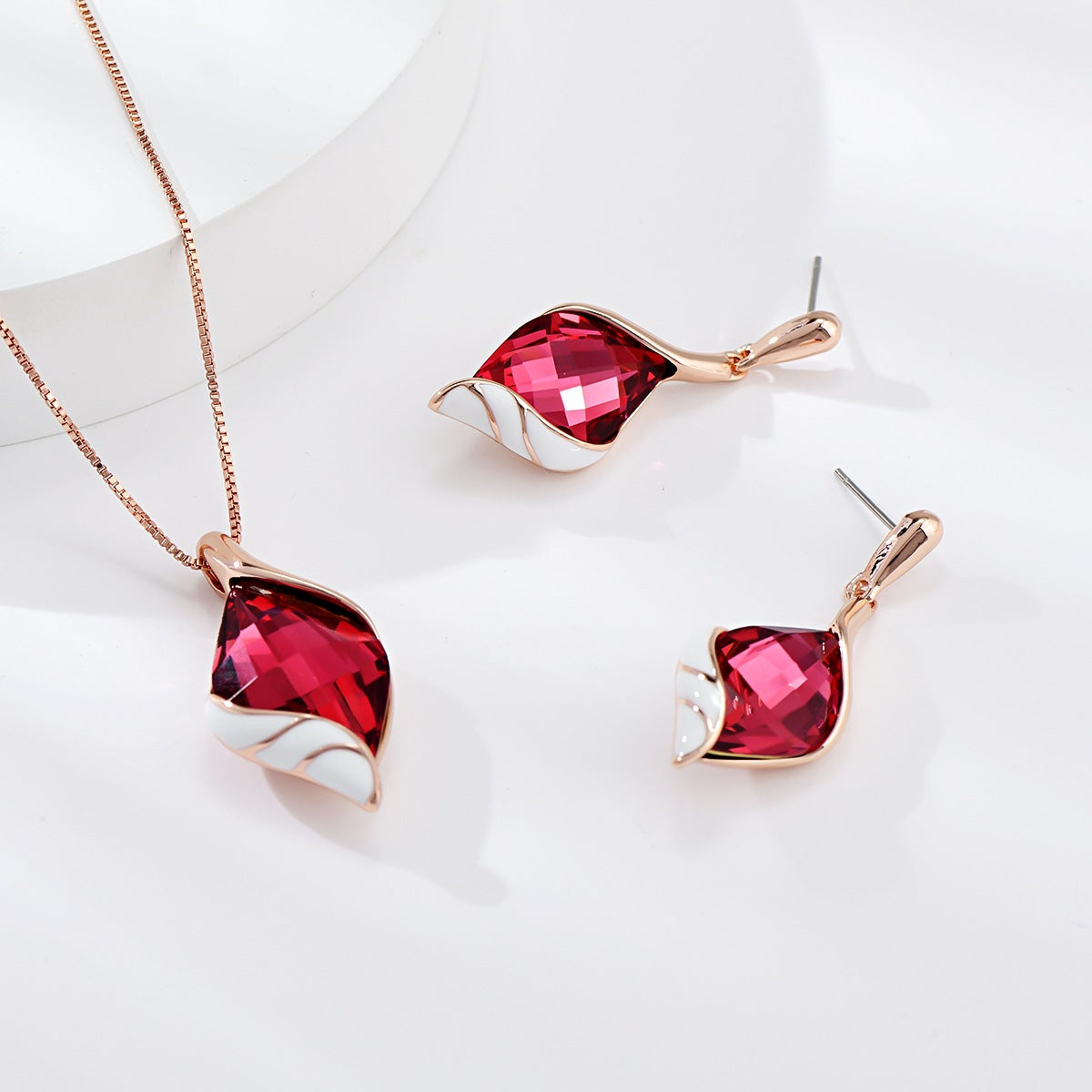 Set orecchini e collana cristallo