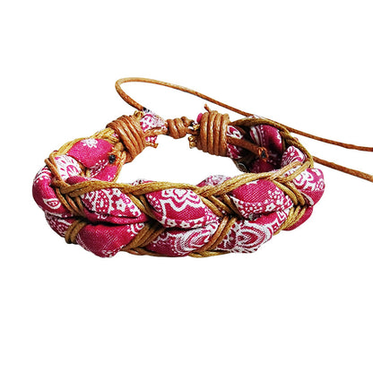 Bracciale tessuto etnico