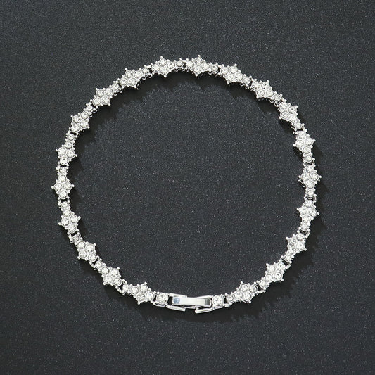 Bracciale tennis con fiori