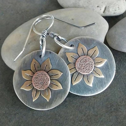 Orecchini girasole dipinti a mano