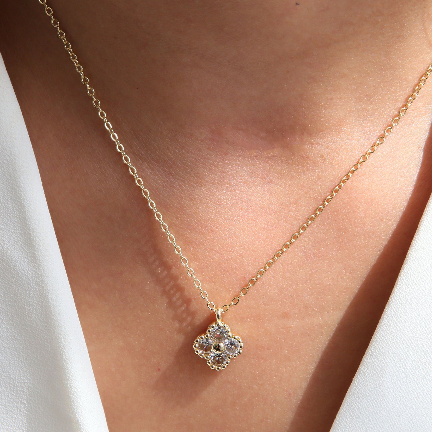 Collana trifoglio fortunato