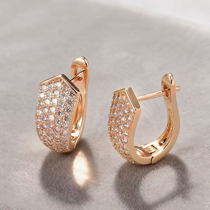 Orecchini zirconi oro champagne