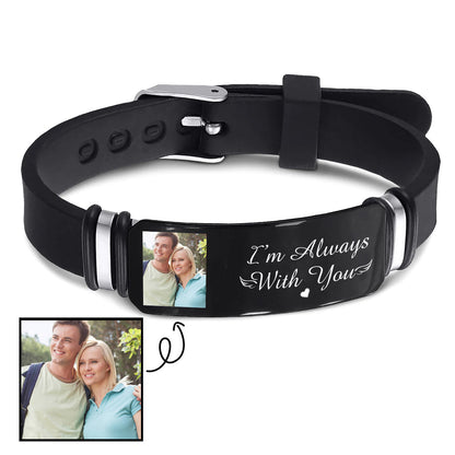 Bracciale titanio inciso San Valentino