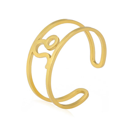Anello segni zodiacali titanio