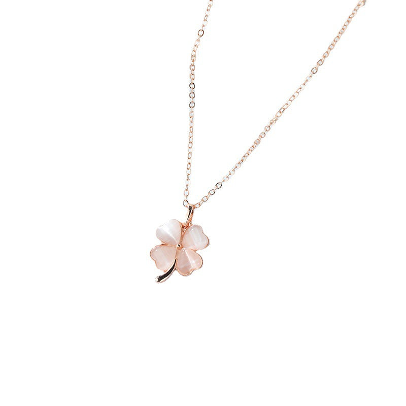 Collana Quadrifoglio Opale