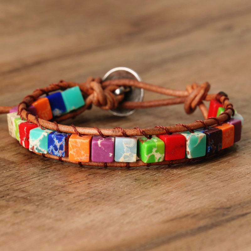 Bracciale intrecciato di pietra