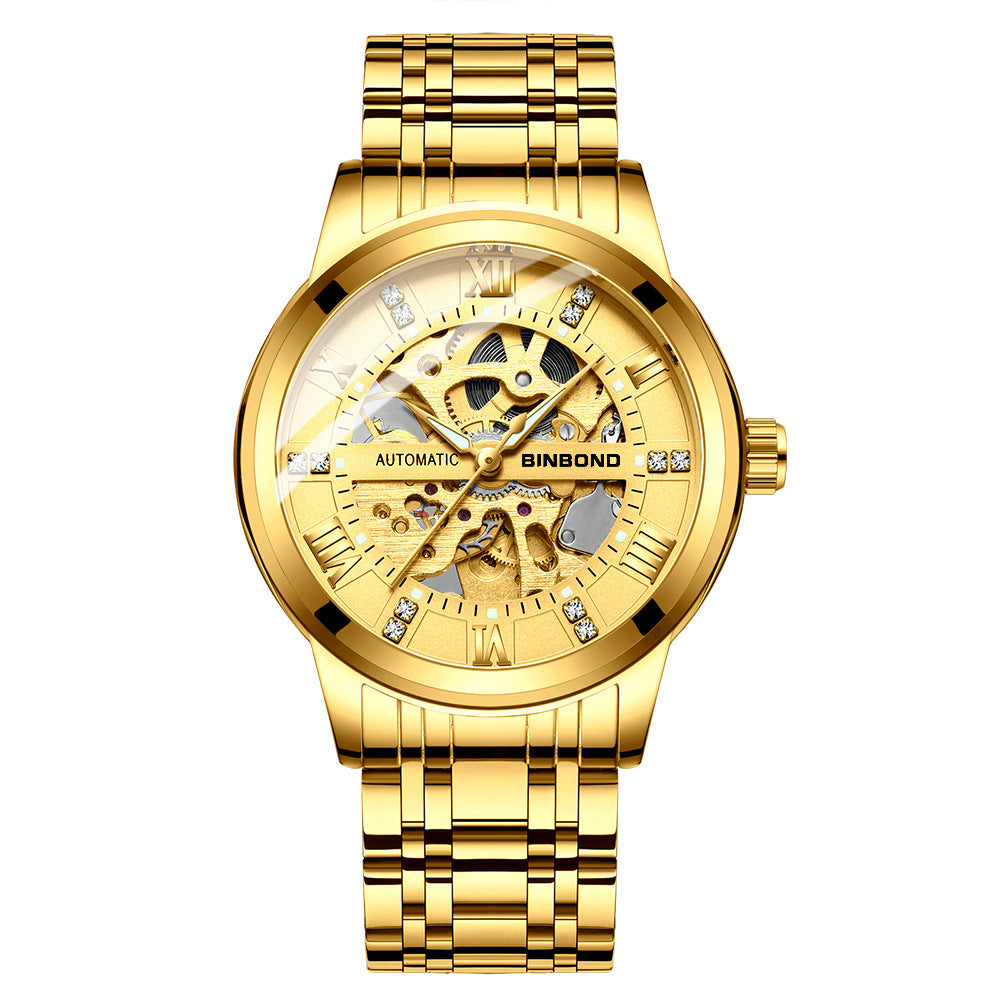 Orologio meccanico automatico da uomo luminoso