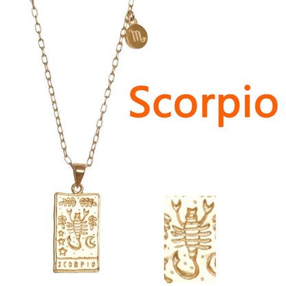Collana zodiacale con targhetta