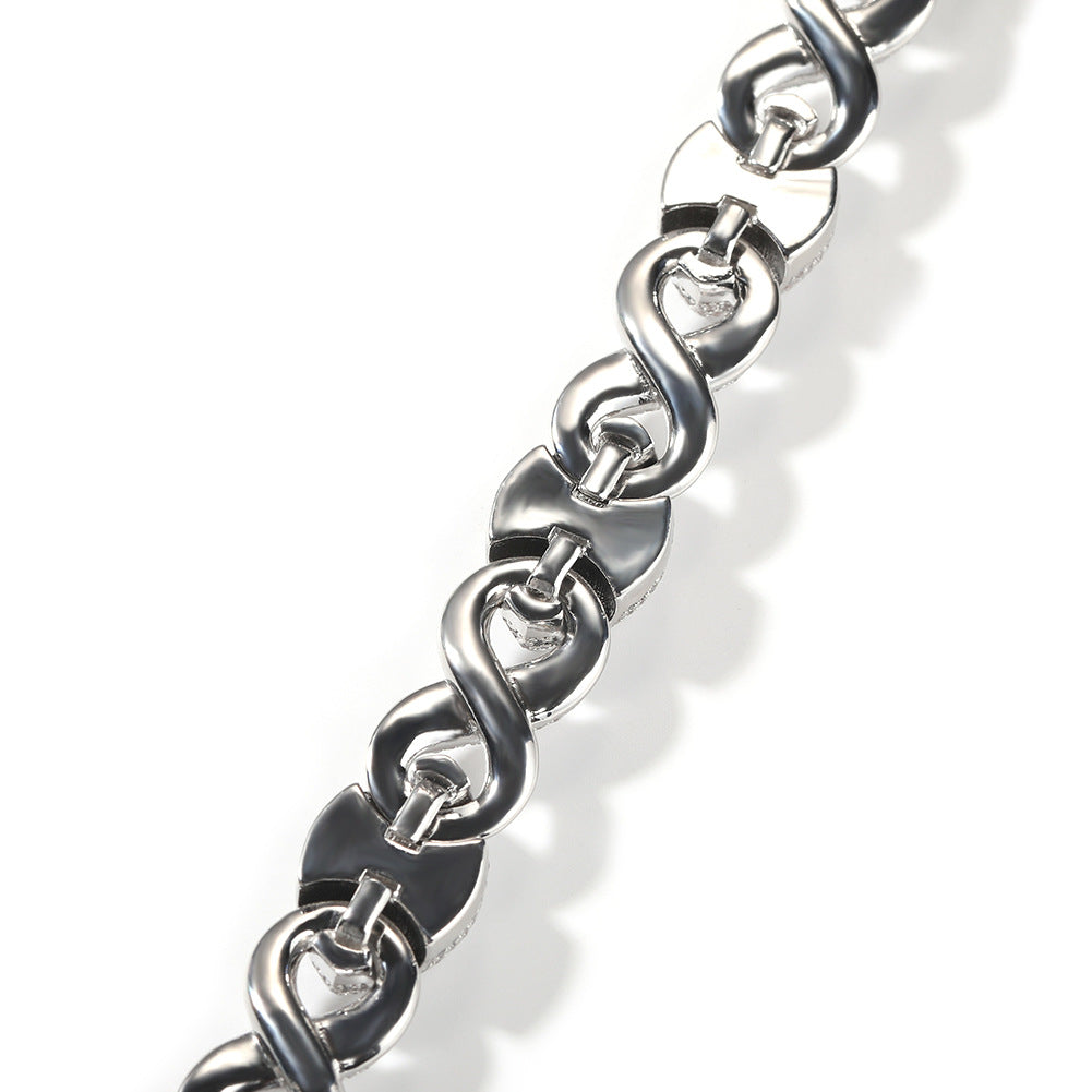 Collana zirconi catena cubana