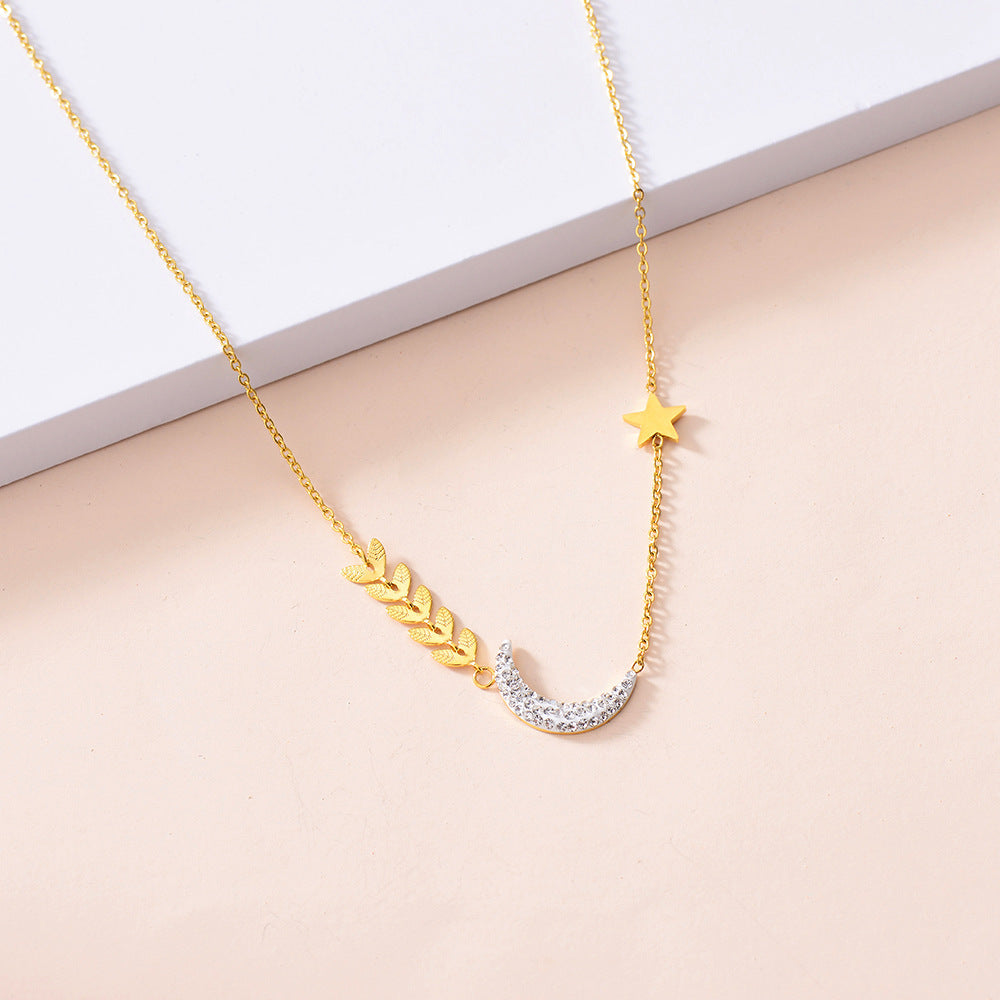 Collana farfalla cuore satinata