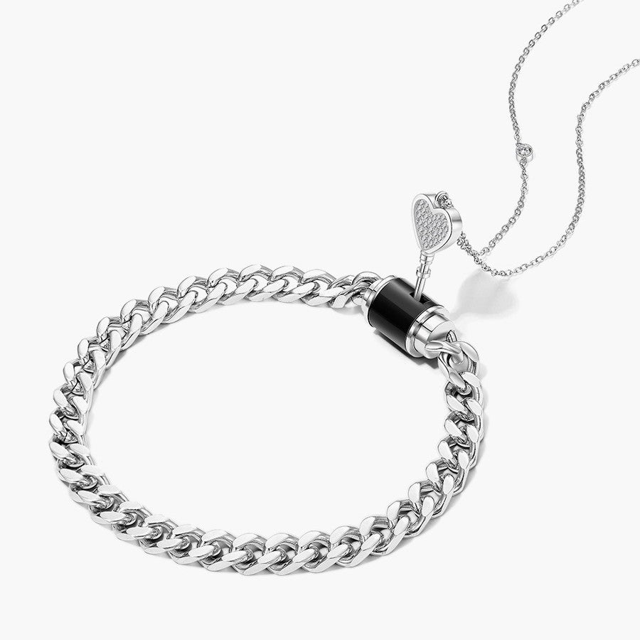 Collana coppia titanio
