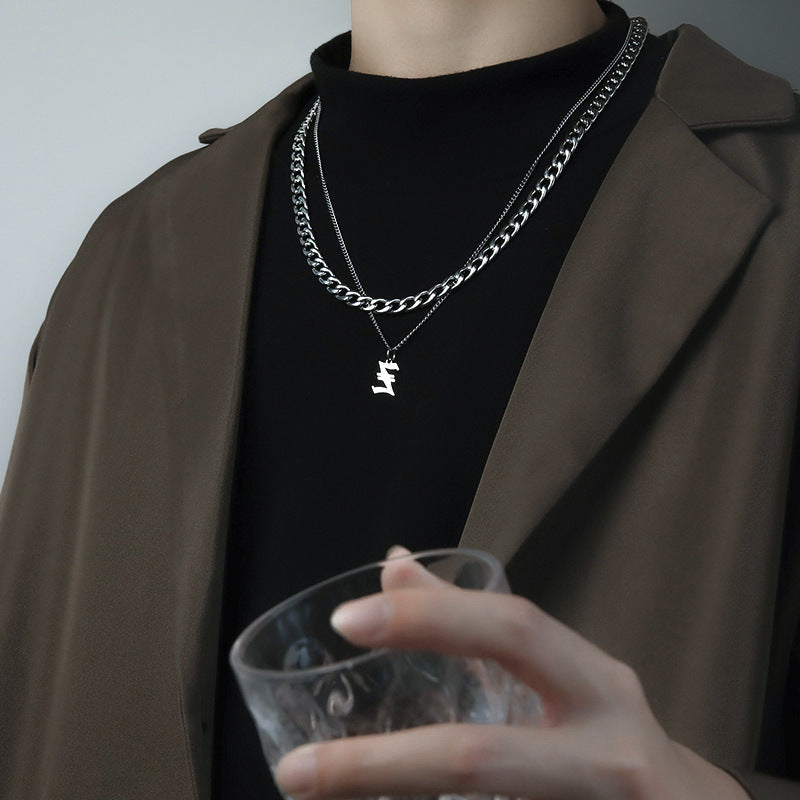 Collana Lettera Titanio