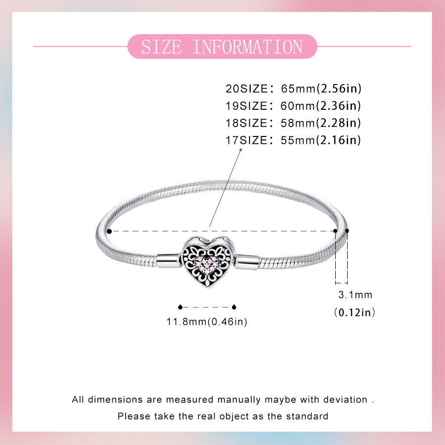 Bracciale intrecciato cuore argento 925